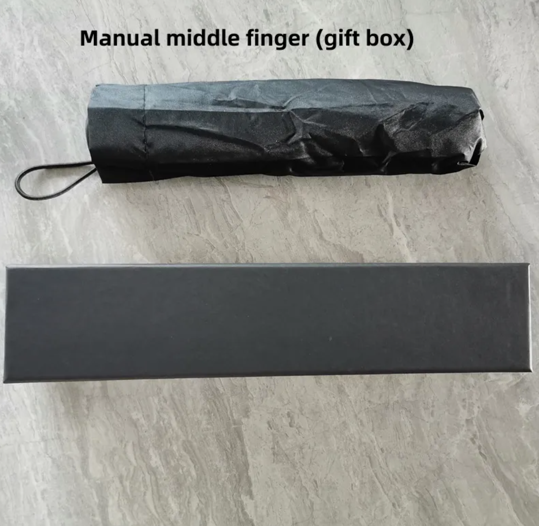 Auto Open Folding Umbrella with Gesture Print