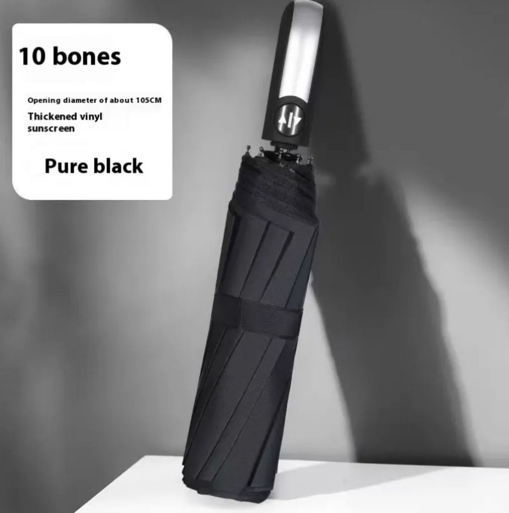 Auto Open Folding Umbrella with Gesture Print