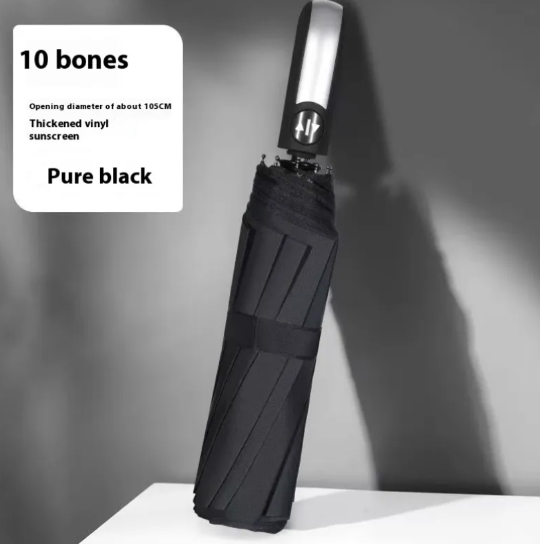 Auto Open Folding Umbrella with Gesture Print
