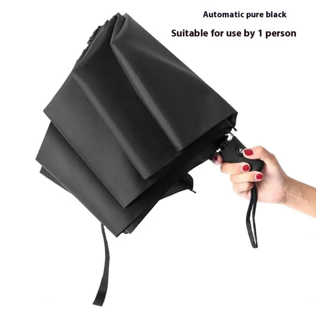 Auto Open Folding Umbrella with Gesture Print